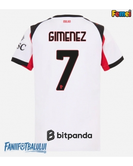 AC Milan Santiago Gimenez #7 Tricou Fotbal Replică 2025-26 Femei Deplasare AC Milan Santiago Gimenez #7 Tricou Fotbal Replică 2025-26 Femei Deplasare
